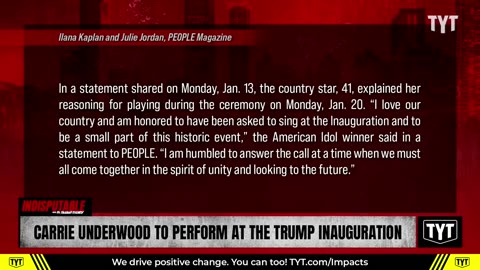 Carrie Underwood's Trump Inauguration Gig Exposes Hypocrisy