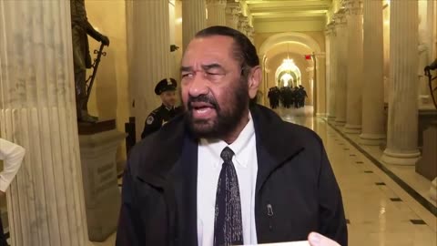 Rep. Al Green speaks after being escorted out of Trump's speech to congress.