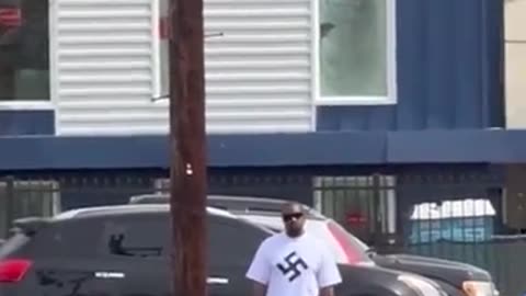 Kanye West Spotted Wearing a Swastika T-Shirt