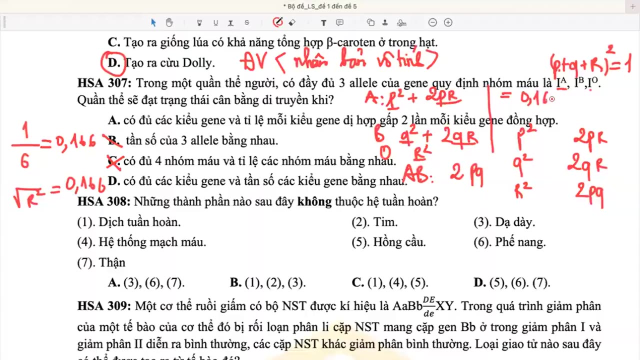 "SINH BUỔI 18 : LUYỆN ĐỀ "