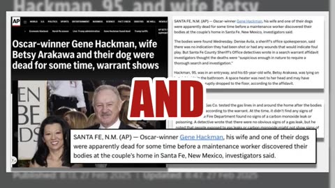 Fact Check: Claims Gene Hackman And Wife Took Their Own Lives -- What We Know So Far