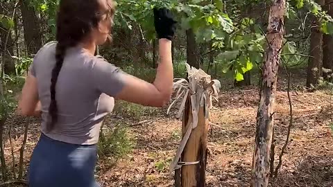 Pretty Women Survival Skill in Jungle