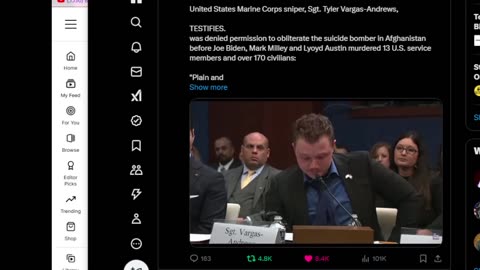 Testimony of United States Marine Corps sniper, Sgt. Tyler Vargas-Andrews