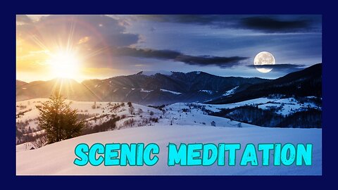 Meditation for 1 Hour with Winter Scenery and Calming Music for Relaxation