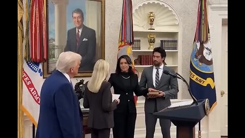 Captioned - Gabbard officially sworn in as Director of National Intelligence