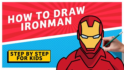 How to Draw Iron Man Easy Line Drawing for Kids, Children and Toddlers Step by Step Drawing