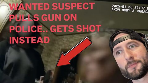 Wanted suspect pulls gun on police and learns the hard way!