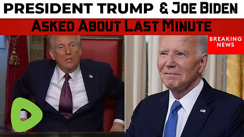 President Trump Asked About Last Minute Pardons Done By Joe Biden