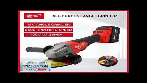 Milwaukee Brushless Angle Grinder Cordless 100 /125MM Polishing Machine Cutting Variable Review