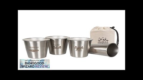 Outdoor 304 Stainless Steel Cup Set Camping Cup 4/6/8PCS Camping Portable Water Review