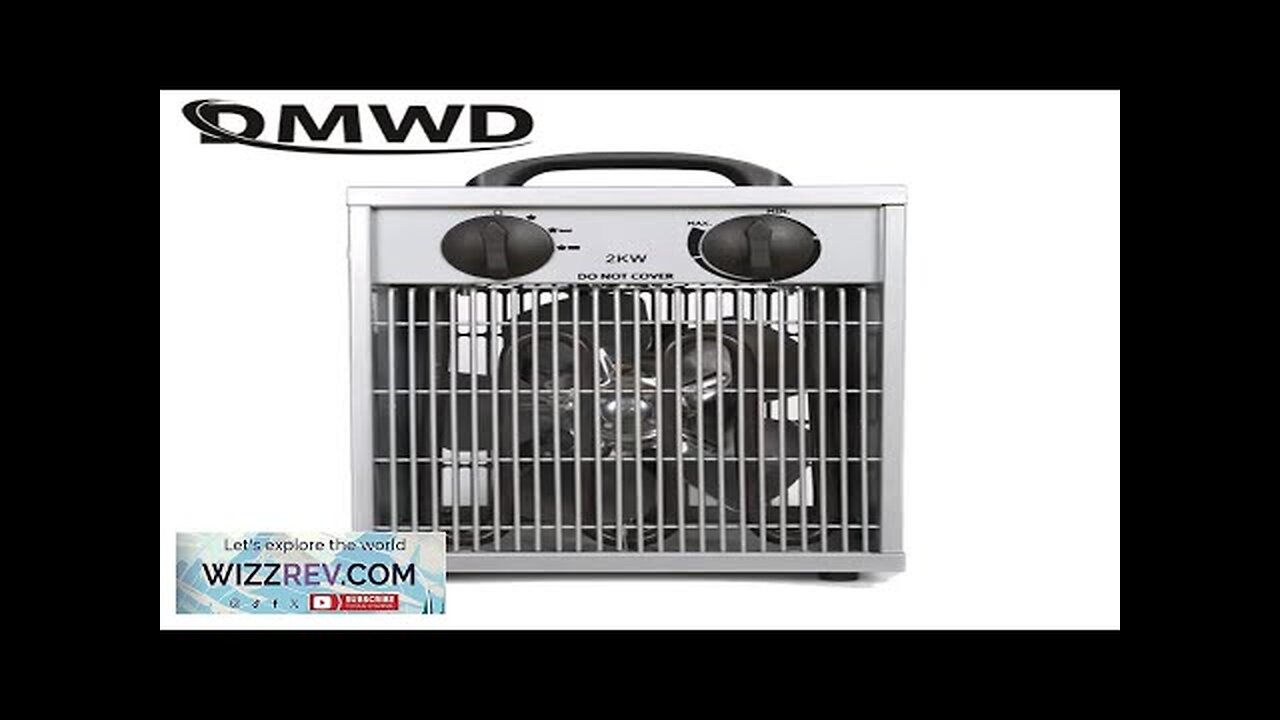 2KW Industrial Heating Fan Adjustable Temperature Control Air Warmer Hot Wind Blower Review