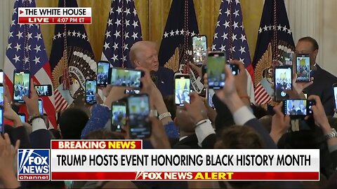 Tiger Woods joins President Trump during Black History Month event