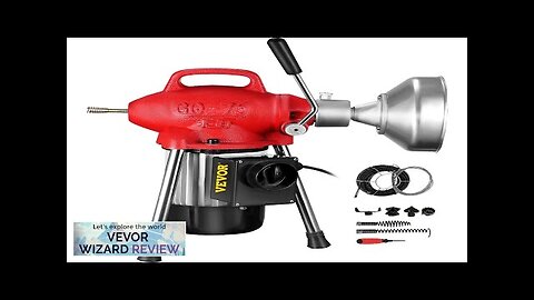 Drain Cleaning Machine 500 Watt Sectional Drain Cleaner 75' x 5/8" Spring Review