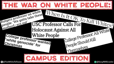 TRUMP TO INVESTIGATE 60 UNIVERSITIES FOR "ANTISEMITISM" WHILE ANTI-WHITE HATRED RUNS RAMPANT ✡️