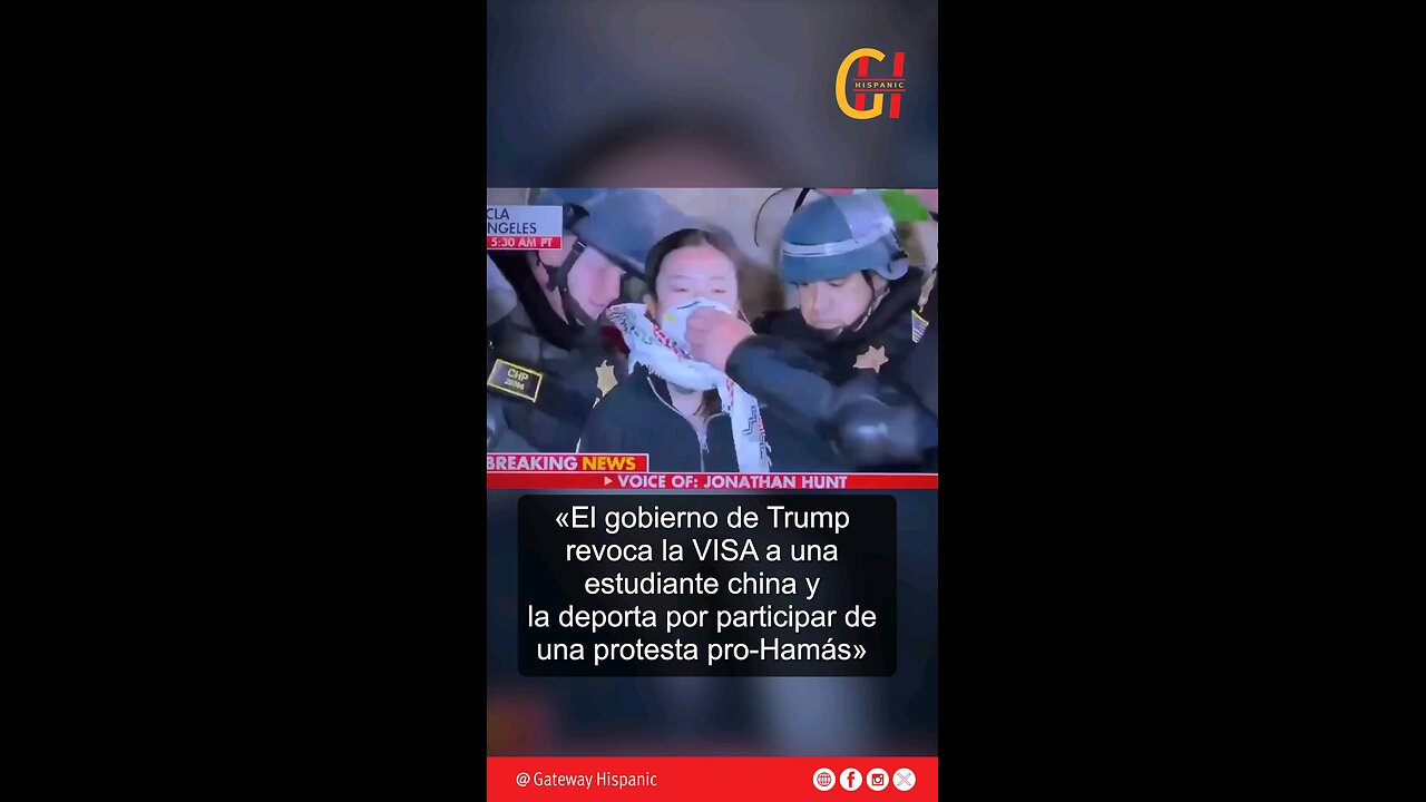 Trump revoca la VISA a una estudiante china y la deporta por participar de una protesta pro HAMAS
