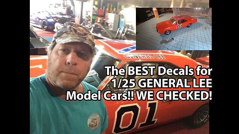 The Best Decals for a Dukes of Hazzard General Lee Dodge Charger 1/25 scale model!! We Checked!