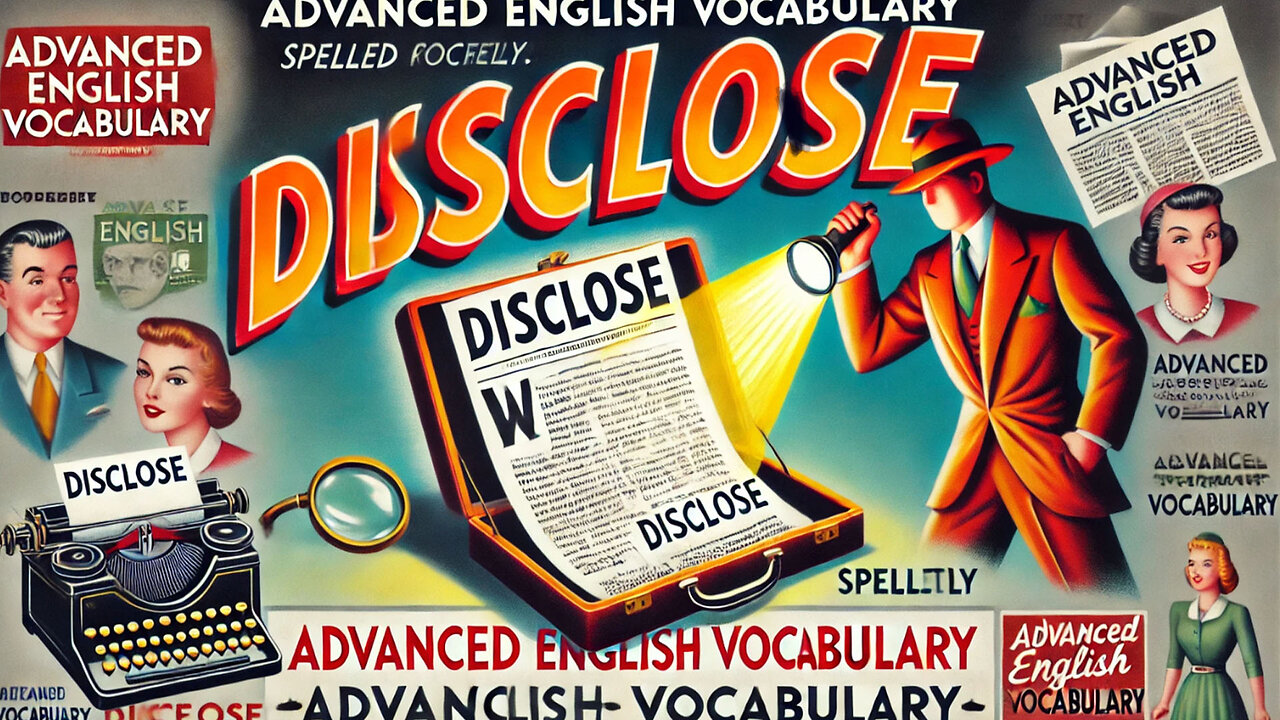 Vocabulary and Pronunciation "DISCLOSE" Advanced English