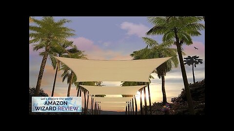 Amgo 8' x 14' Beige Rectangle Sun Shade Sail Canopy Awning UPF50+ Review