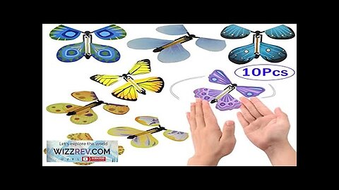 1-10Pcs Magic Wind Up Flying Butterfly in The Book Rubber Band Powered Review