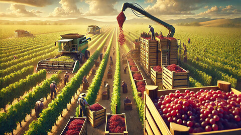 How American Farmers Harvest Million Tons of Grapes | #USA #Farming #Grapes