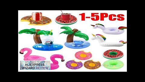 1-5Pcs Floating Cup Inflatable Flamingo Drinks Cup Holder Pool Float Bar Coasters Review