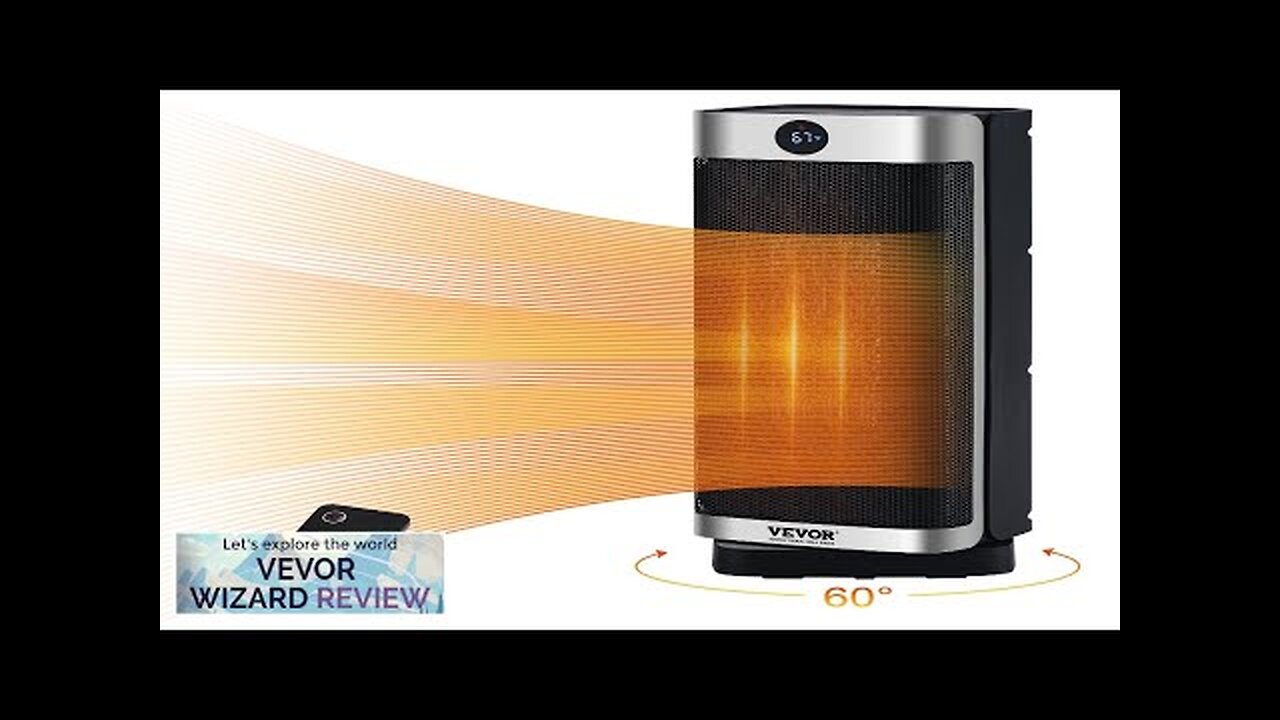 VEVOR Electric Space Heater with Thermostat Remote Control 2-Level Adjustable Quiet Ceramic Review