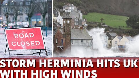 Major incident in Somerset after Storm Herminia hits UK