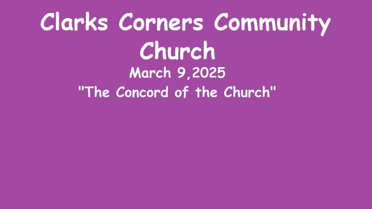 03/09/2025 The Concord of the Church