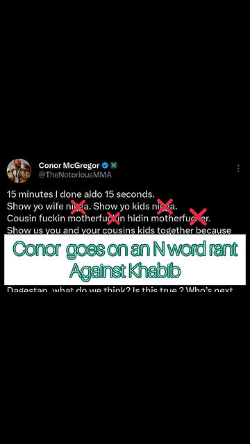 Conor McGregor goes on an X rant against Khabib Nurmagomedov