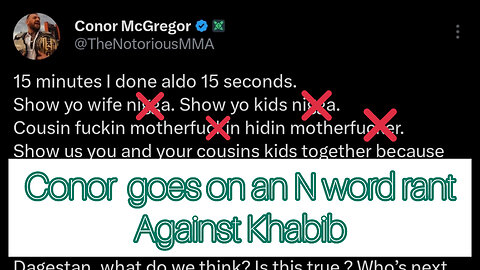 Conor McGregor goes on an X rant against Khabib Nurmagomedov