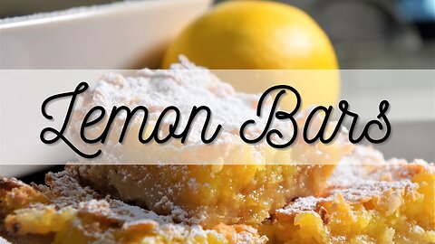 SWEET & ZESTY Lemon Coconut Bars Recipe