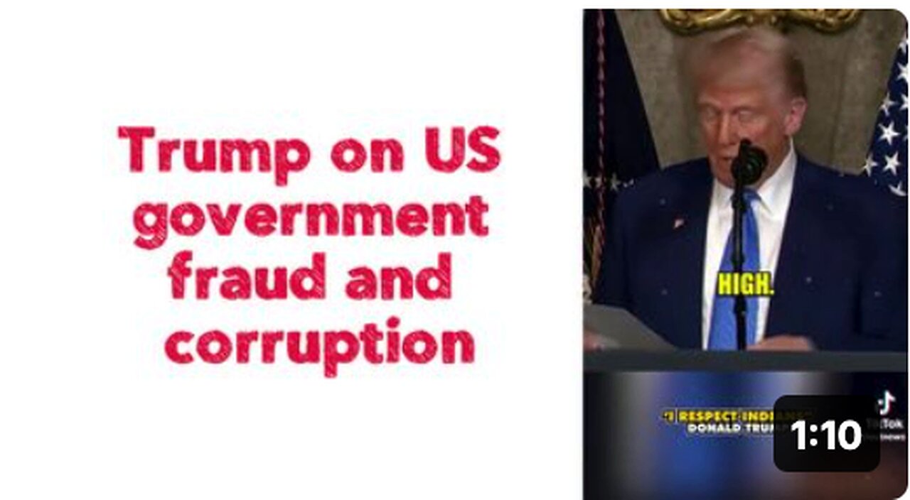 Trump on US government fraud and corruption