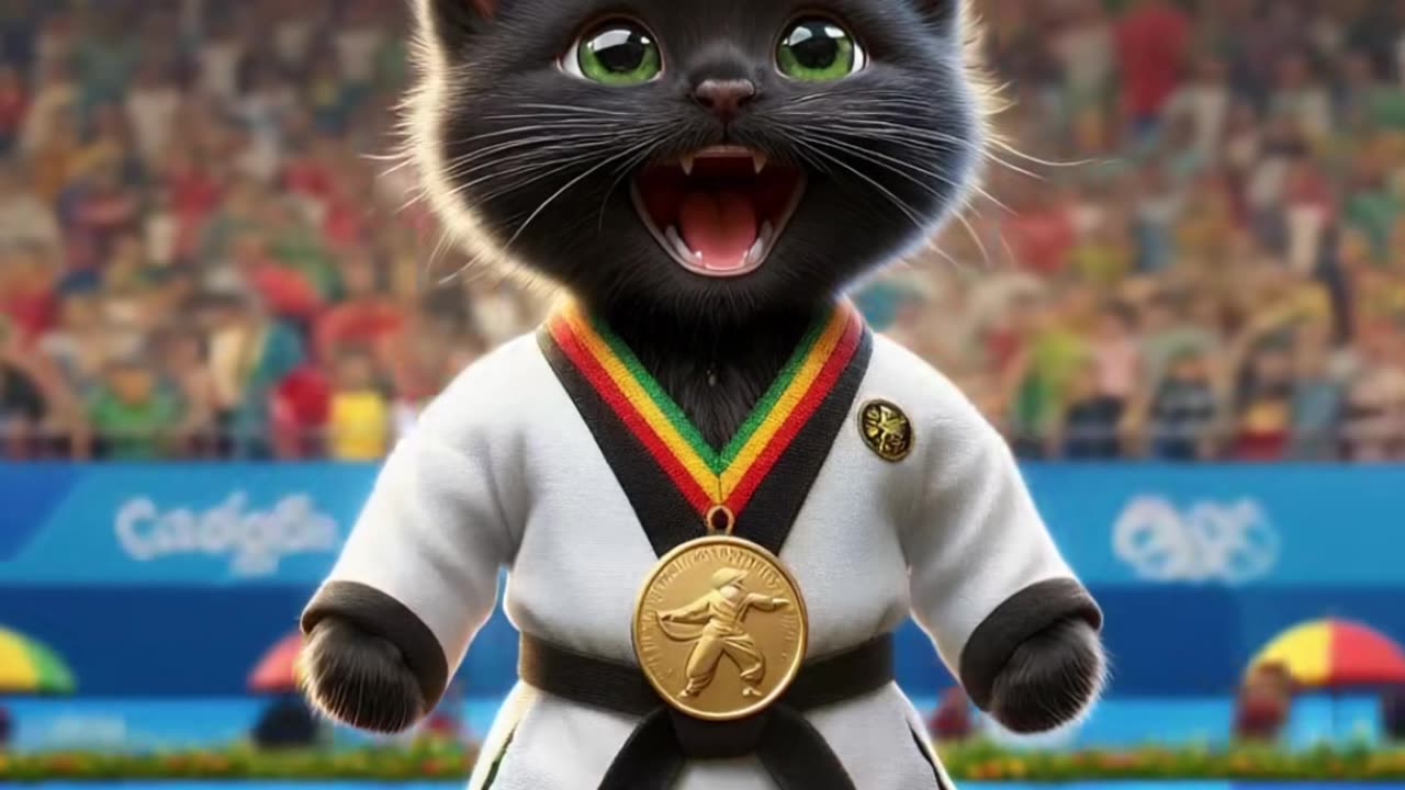 Cute Cats Are In OlympicsThey Love Games #cat #catlover #viral #funny #olympics #games