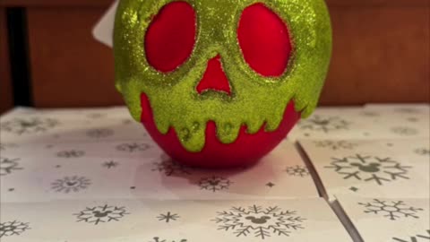 Disney Parks Snow White Poison Apple Blown Glass Ornament #shorts