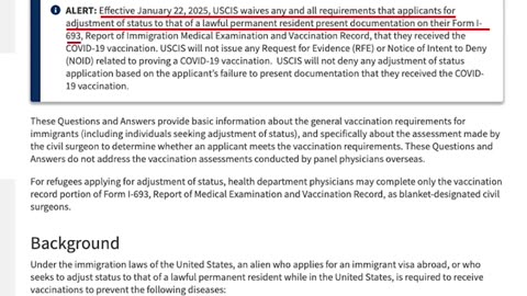 2025年1月22日起，美国绿卡申请者无需再提供新冠疫苗接种证明