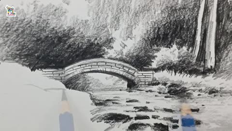 How to Draw Bridge in Forest Landscape Art