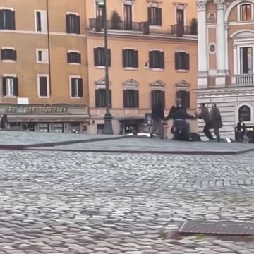 Fake asylum seekers with clubs, knives and glass bottles cause panic in Rome.