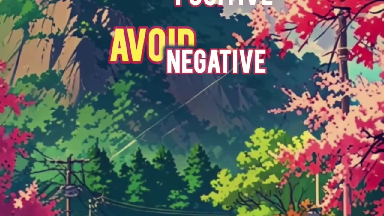 Stay positive and avoid negative