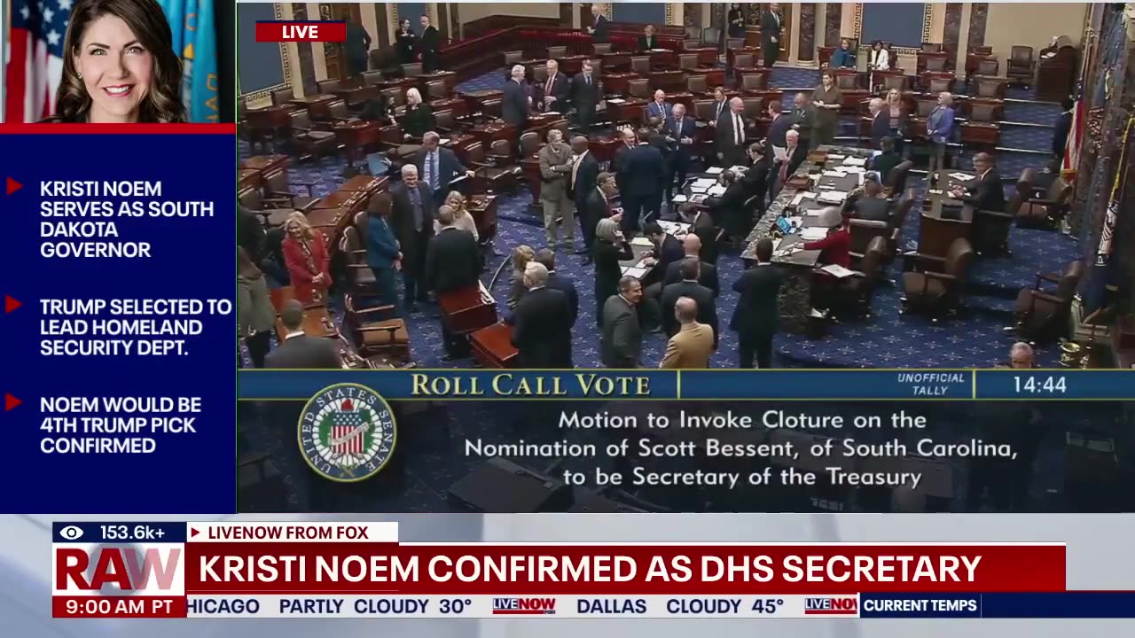 Kristi Noem confirmed as DHS Secretary