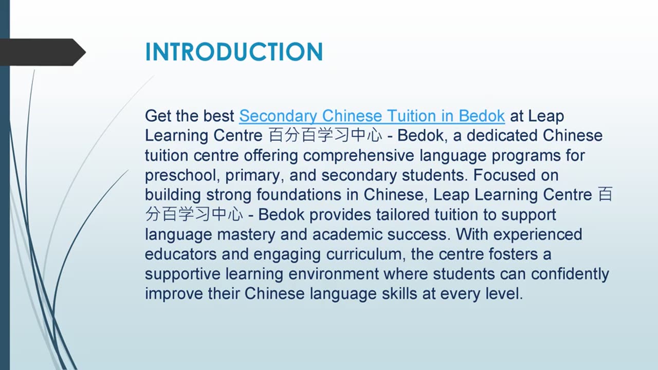 Get the best Secondary Chinese Tuition in Bedok