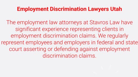 Stavros Law P.C. : #1 Discrimination Lawyers in Salt Lake City, Utah