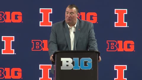 Illinois' Bret Bielema Address the Media @ Day 1 of Big Ten Football Media Day