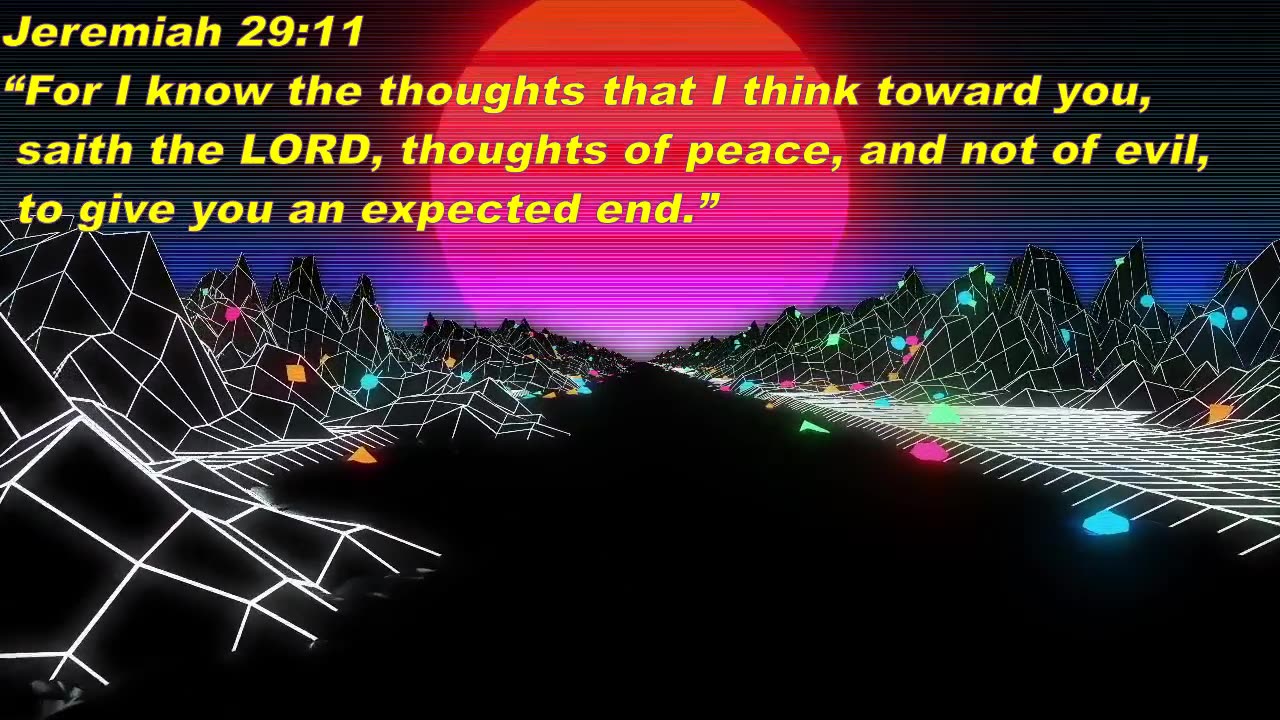 Vaporwave verse Jeremiah 29:11