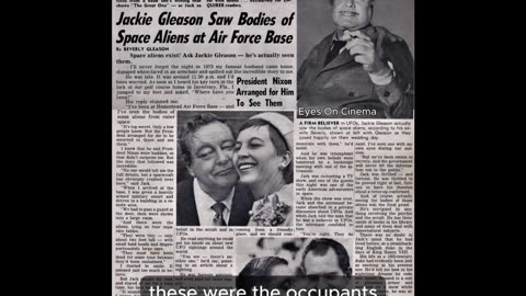 DEAD ALIEN BODY & UFO DEBRIS ALLEGEDLY WERE SHOWN TO JACKIE GLEASON AT HOMESTEAD AFB IN 1973