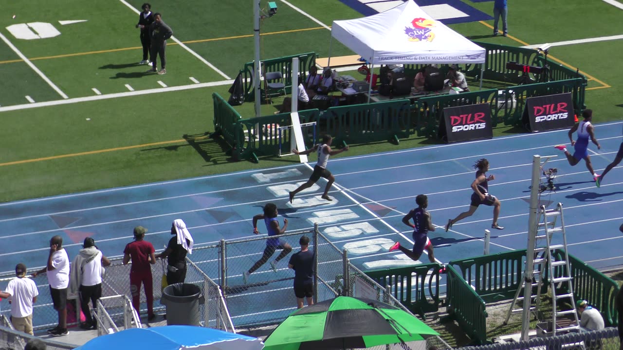 Boys 100 Meter Dash Heat 2 • 2025 Louie Bing Invitational Traz Powell Stadium Miami, FL