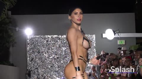 MIAMI ART BODY TAPE Holiday Art Show Nude 18 Hot Swim Look Bikini Run Video