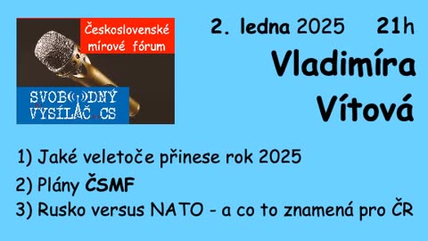 Jaké veletoče přinese rok 2025 \ Plány ČSMF \ Rusko versus NATO a co to znamená pro ČR \ ČSMF 6.díl