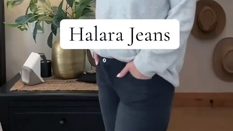 Halara Flex Asymmetric Button Jeans in Black!