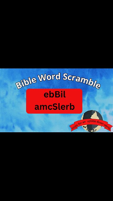 Bible Word Scramble Revelation Chapter 1