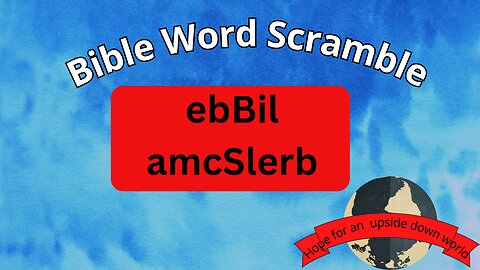 Bible Word Scramble Revelation Chapter 1